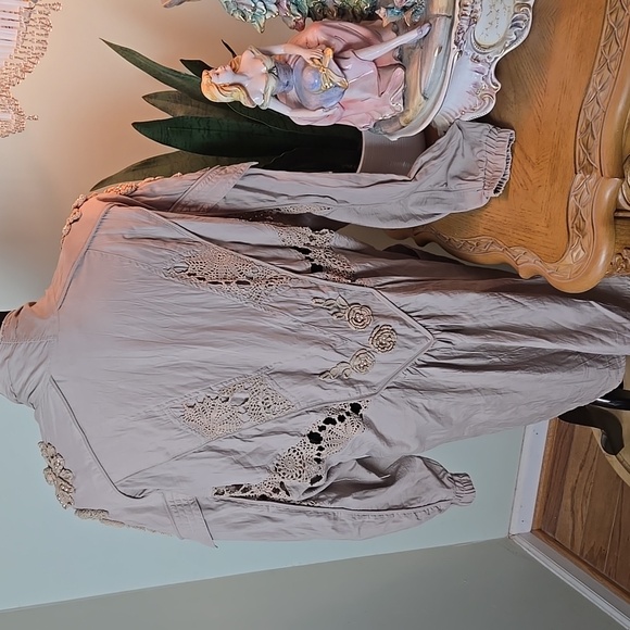 Vintage 80s open front embellished cardigan - Picture 2 of 7